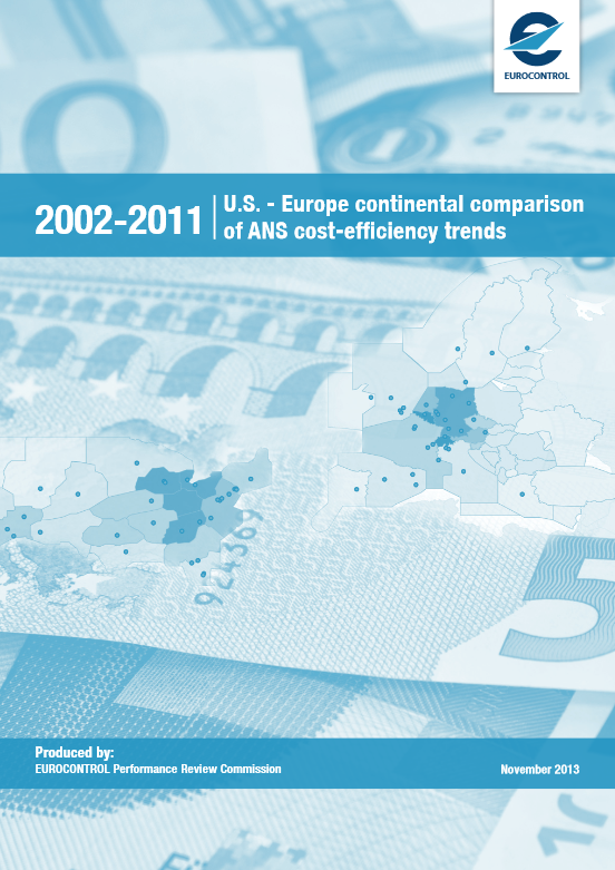 U.S./Europe comparison of air navigation services (ANS) cost-efficiency trends between 2002-2011