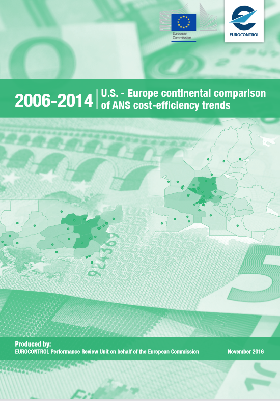 U.S./Europe comparison of air navigation services (ANS) cost-efficiency trends between 2006-2014